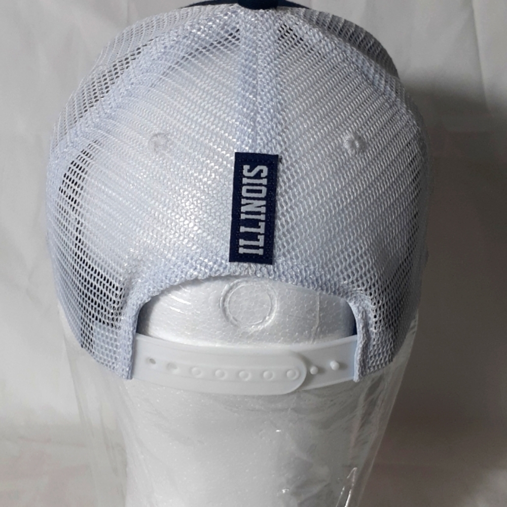 University Of Illinois Fighting Illini Cap Headgear Trucker Hat Navy/Orange - Picture 4 of 8